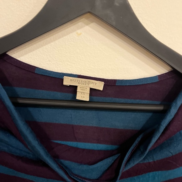 Burberry Striped Long Sleeve Top - Blue, Purple, Gray - Picture 4 of 8